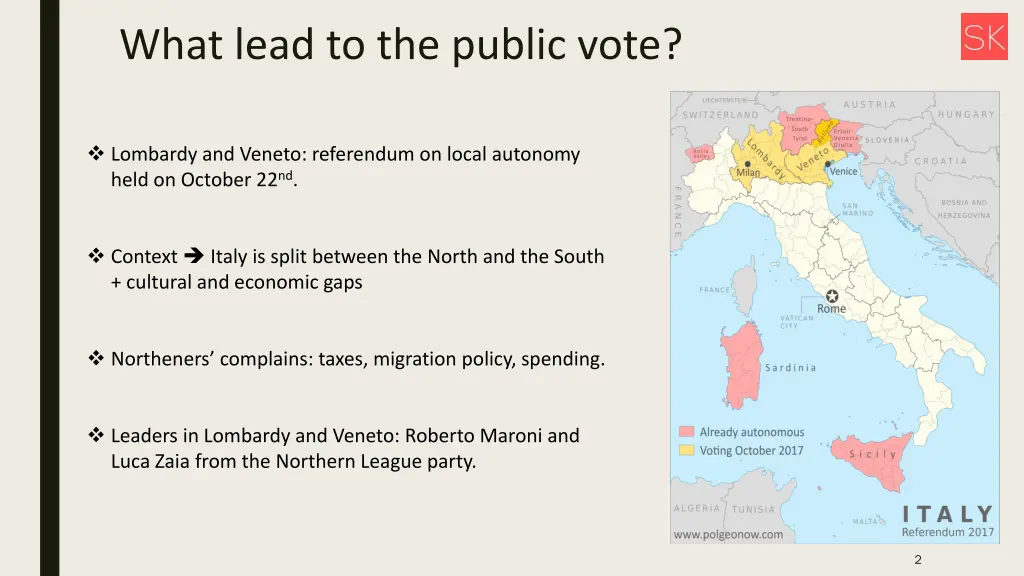 what lead to the public vote