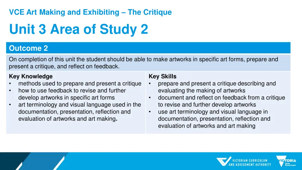 vce art making and exhibiting the critique 1