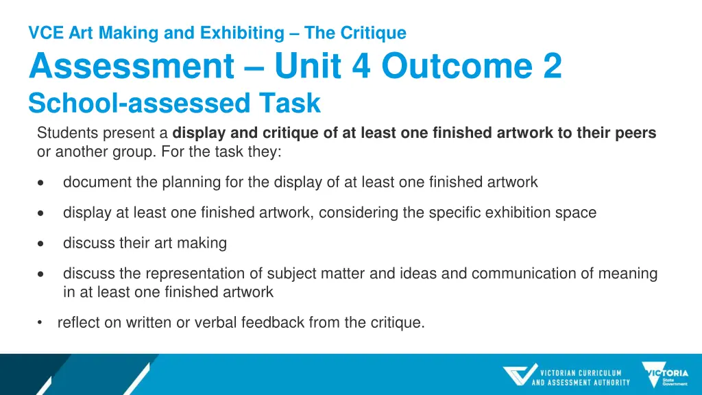 vce art making and exhibiting the critique 5