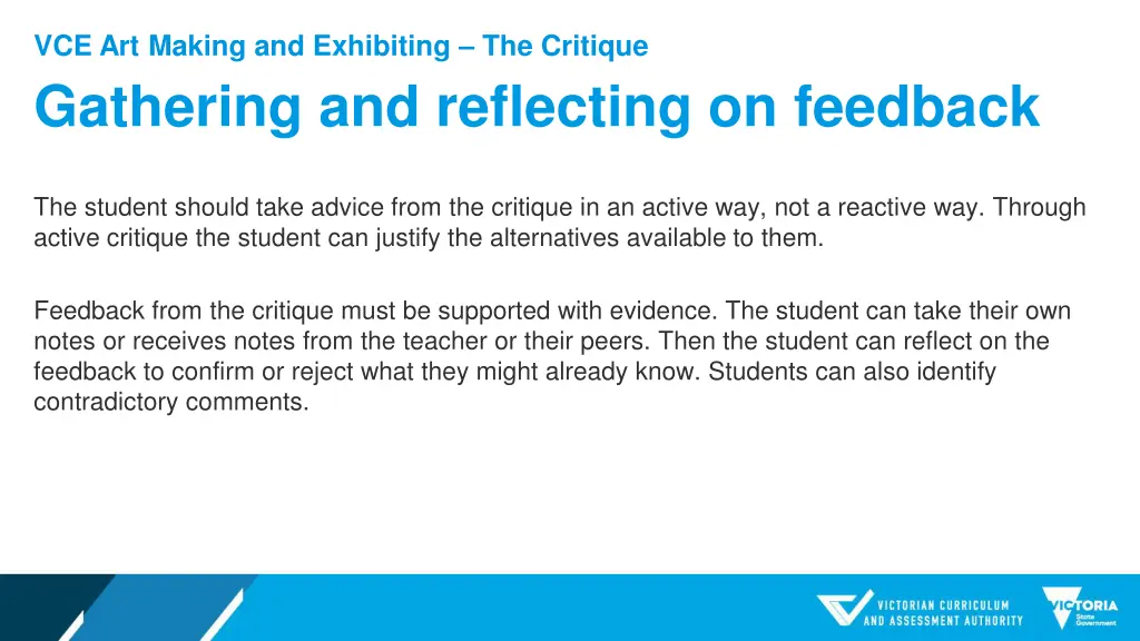 vce art making and exhibiting the critique 7