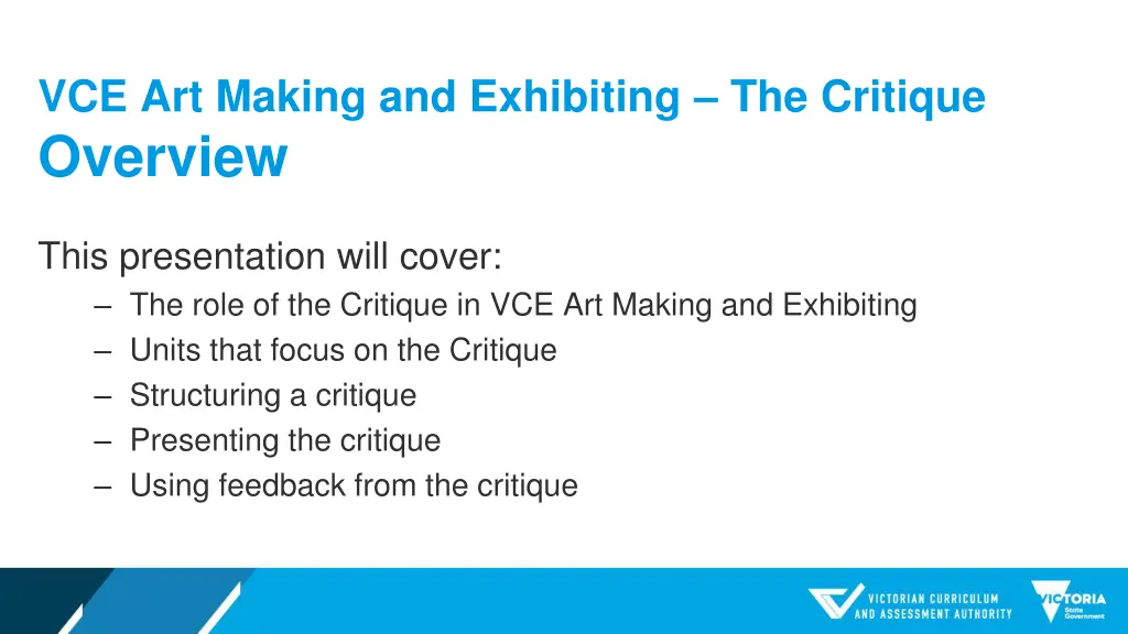 vce art making and exhibiting the critique