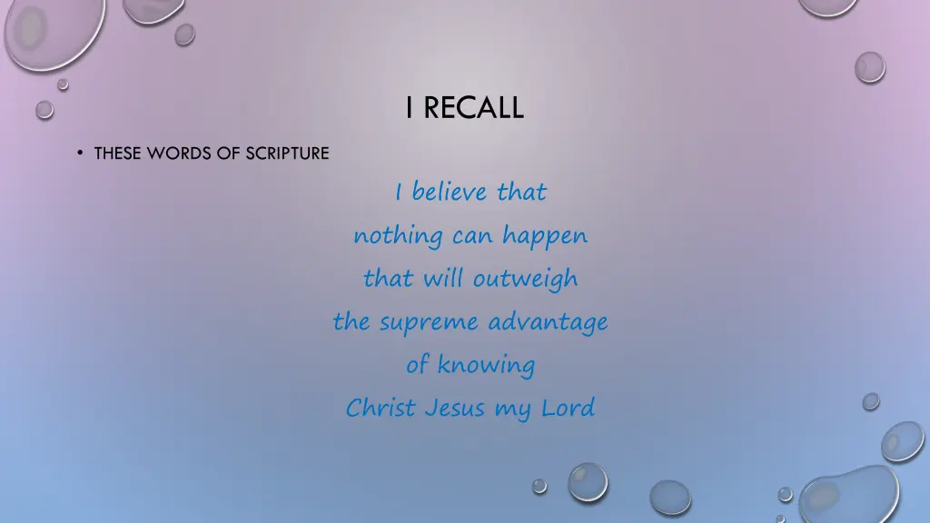 i recall