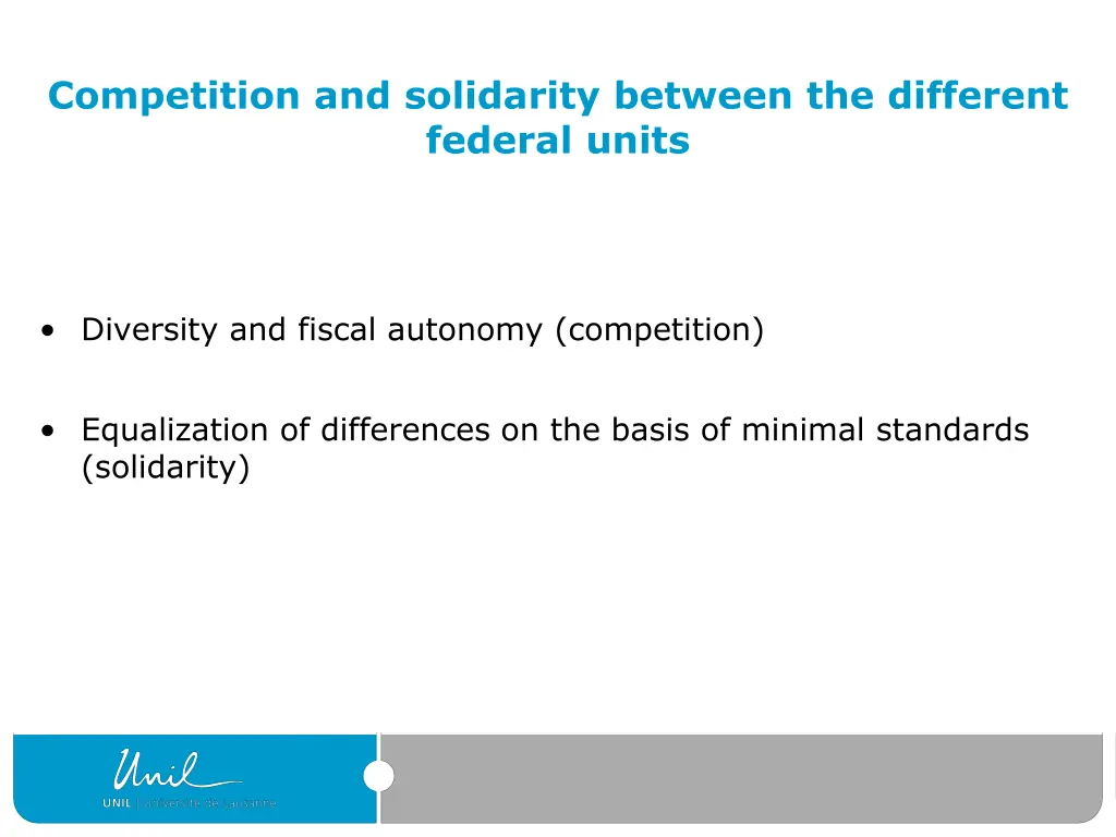 competition and solidarity between the different