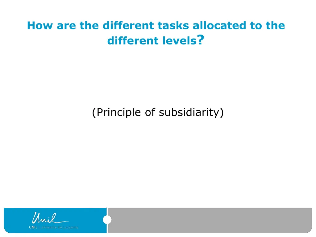 how are the different tasks allocated
