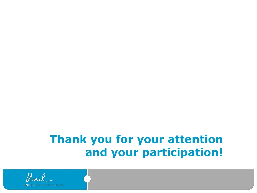 thank you for your attention and your