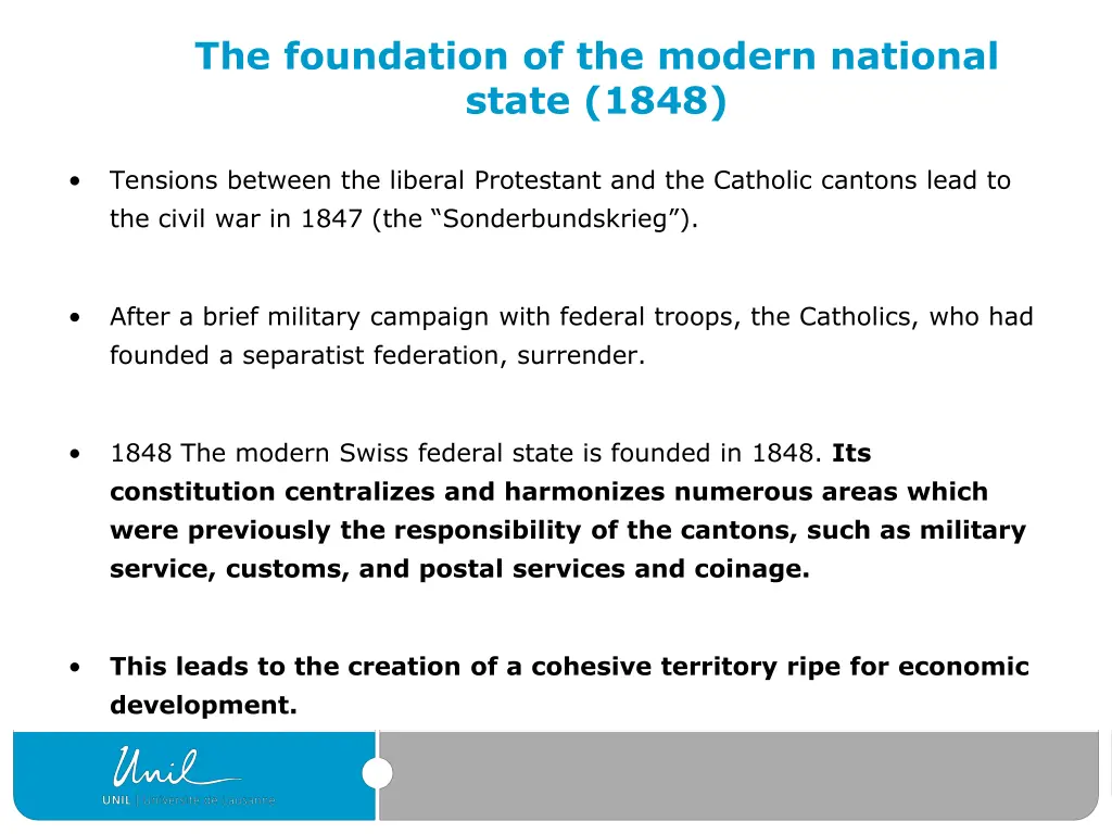 the foundation of the modern national state 1848