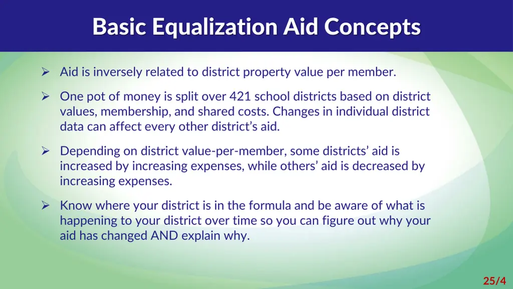 basic equalization aid concepts