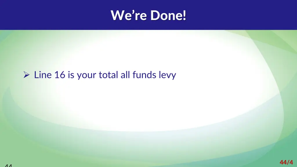 we re done