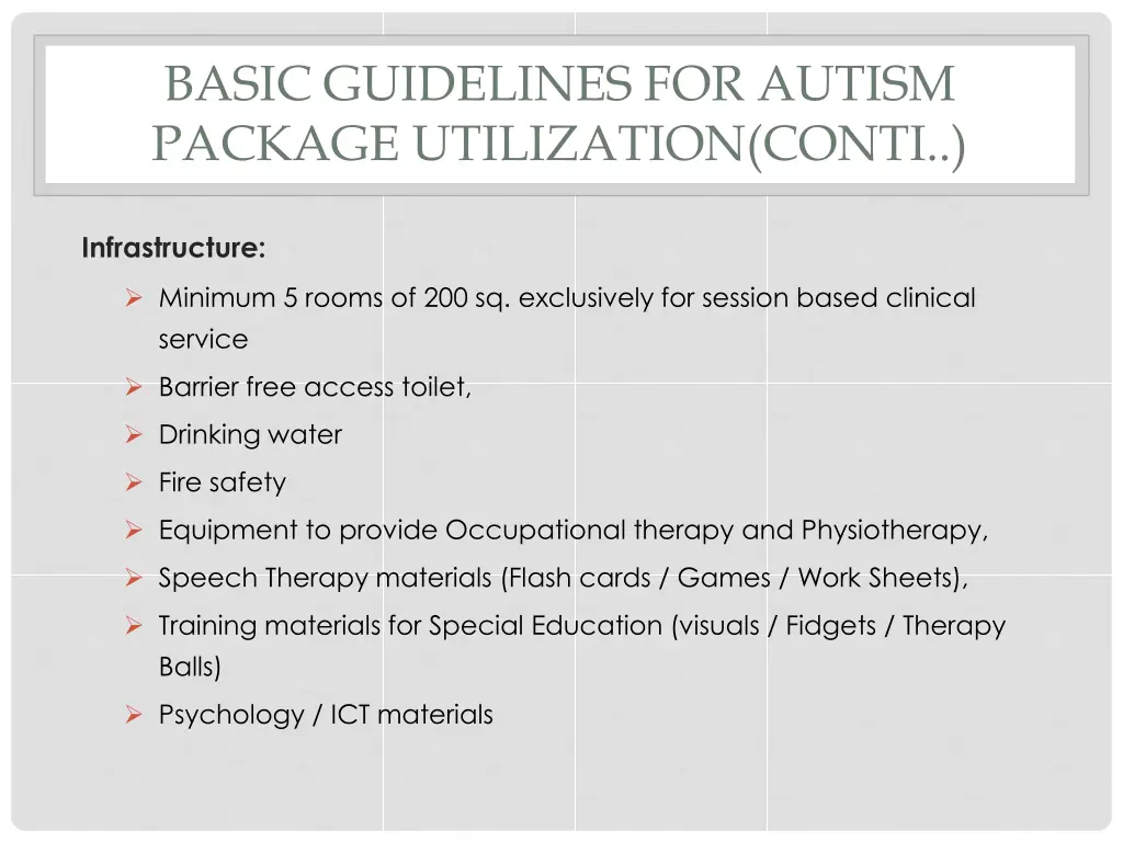 basic guidelines for autism package utilization 1