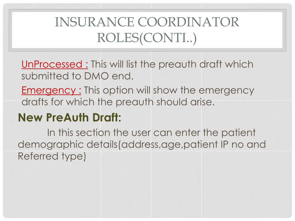 insurance coordinator roles conti 2