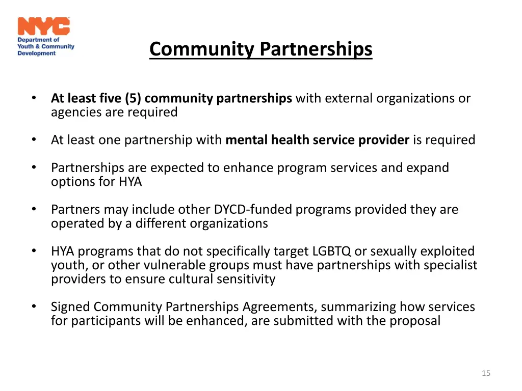 community partnerships