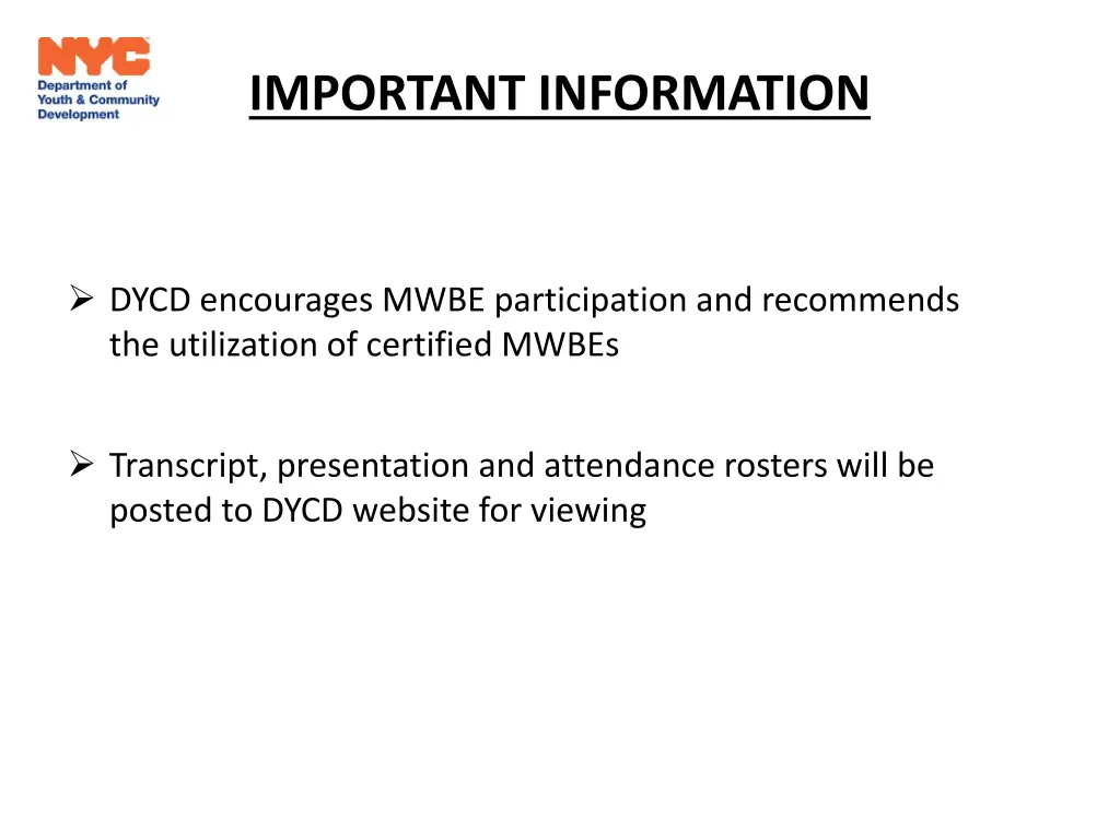 important information 1