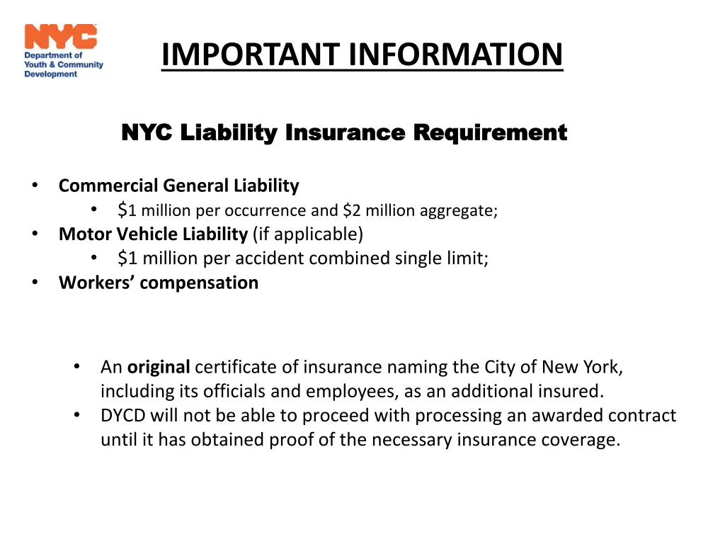 important information
