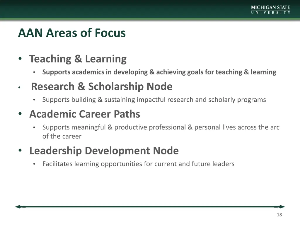 aan areas of focus