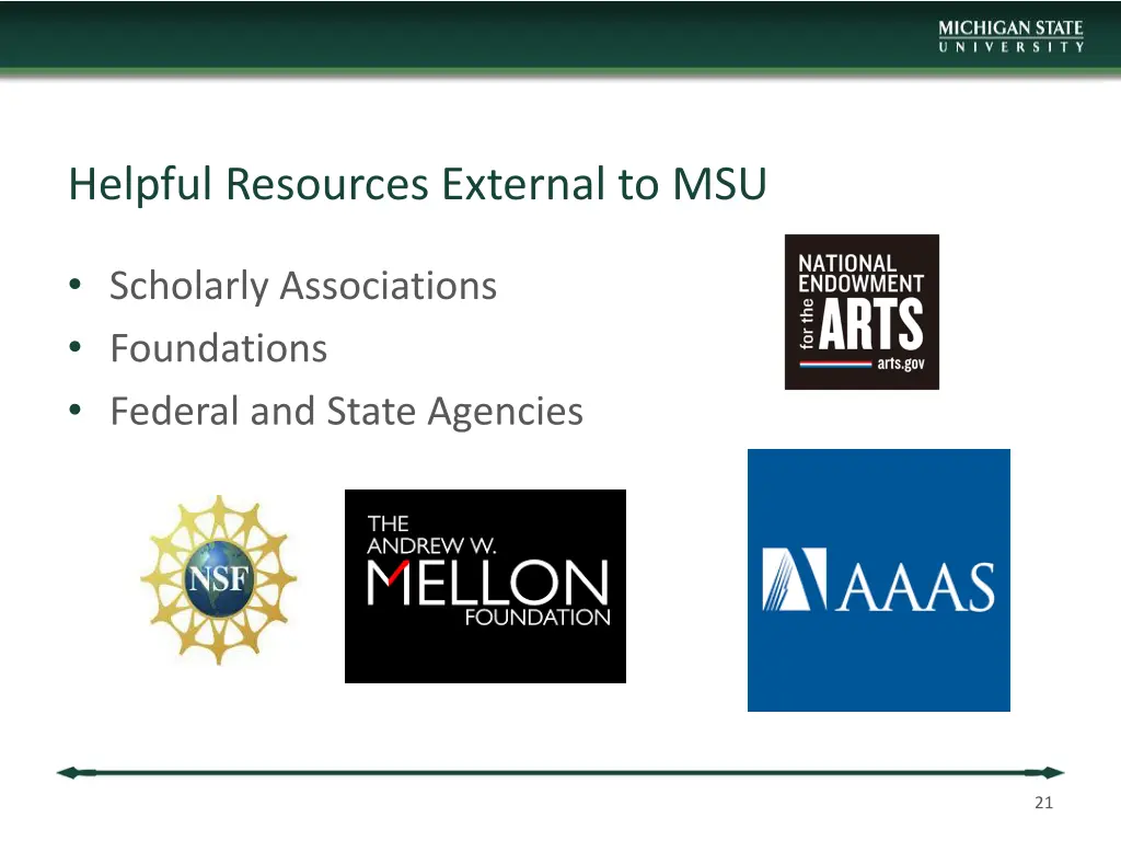 helpful resources external to msu