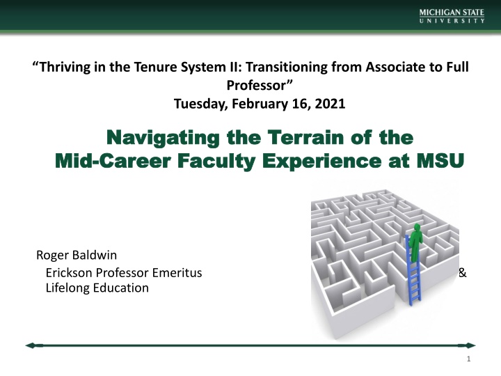 thriving in the tenure system ii transitioning