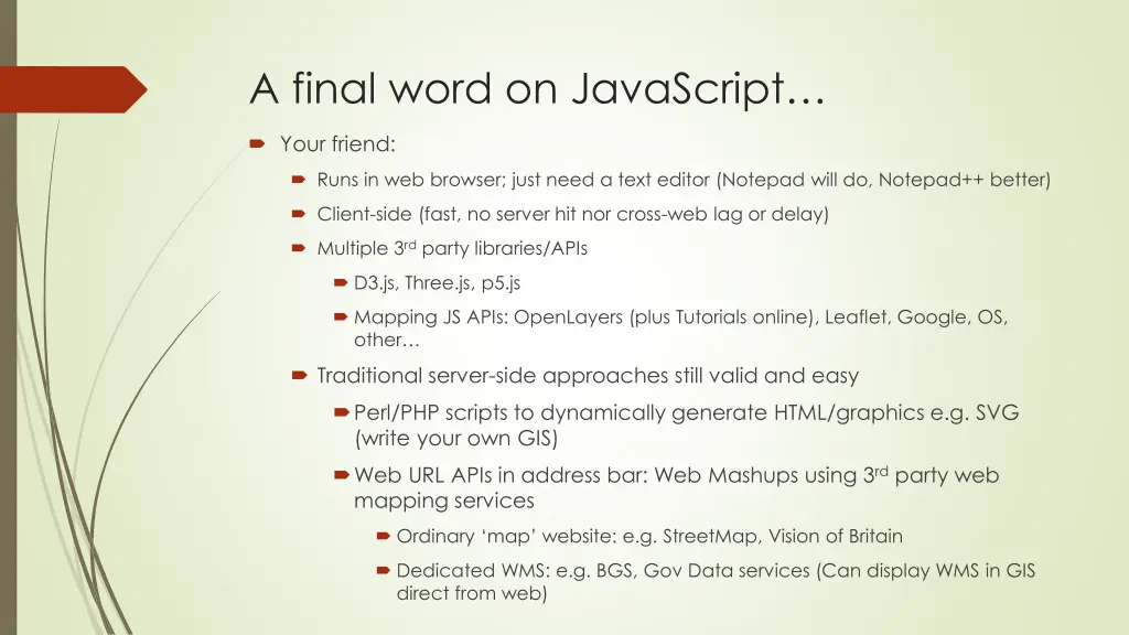 a final word on javascript