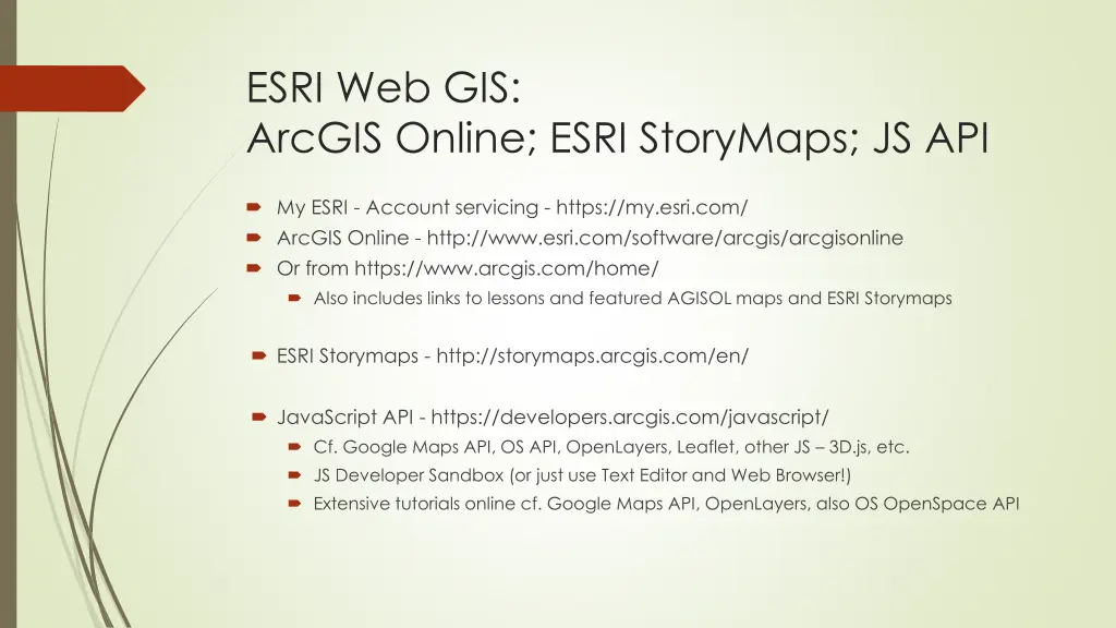 esri web gis arcgis online esri storymaps js api