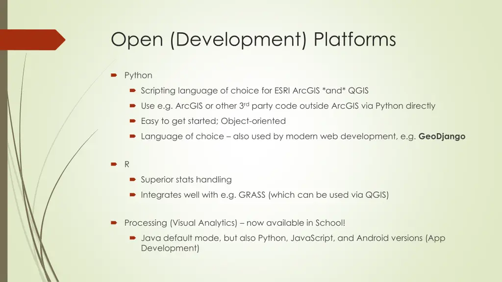 open development platforms