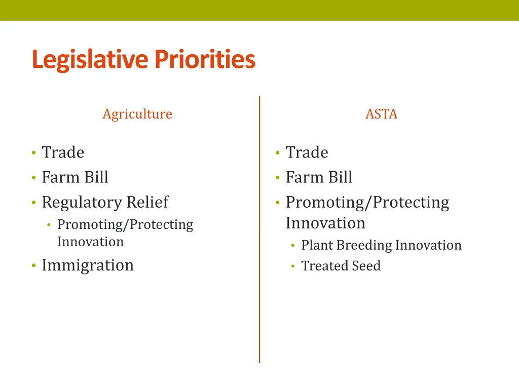 legislative priorities 1