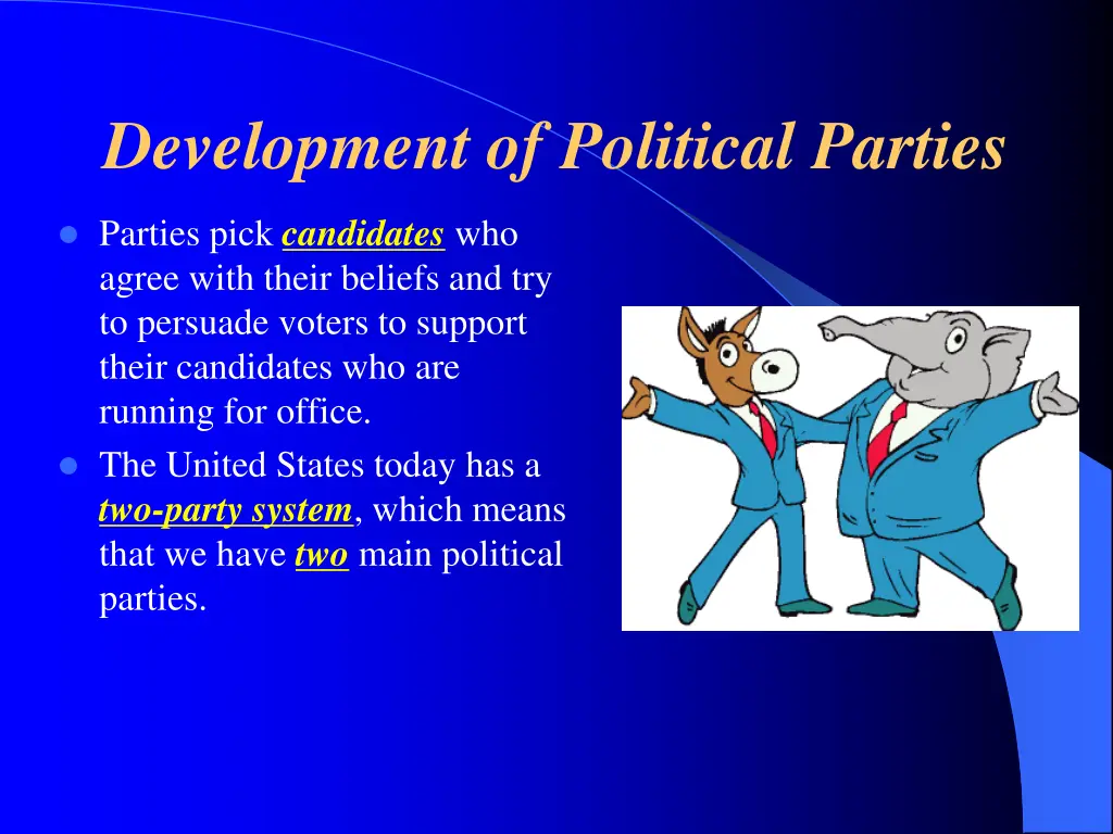 development of political parties 1