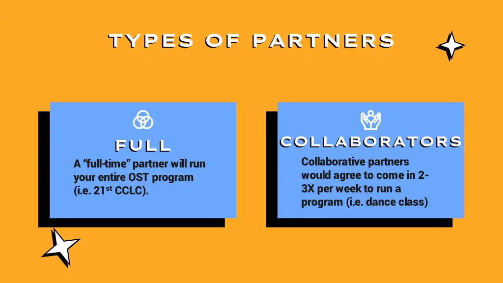 types of partners