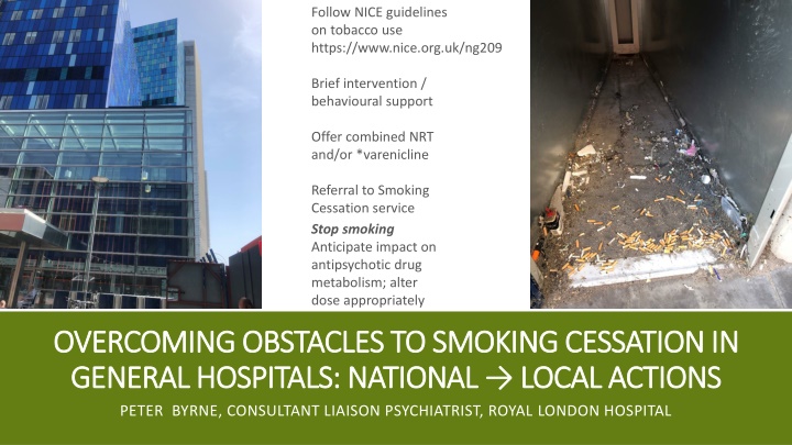 follow nice guidelines on tobacco use https