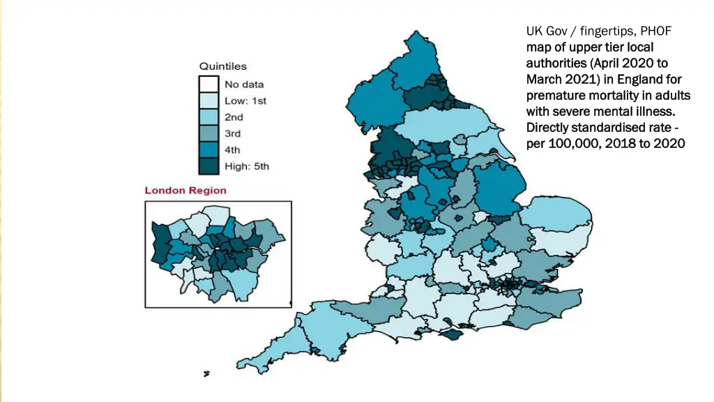 uk gov fingertips phof map of upper tier local