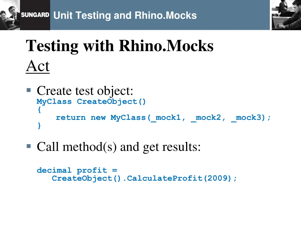 unit testing and rhino mocks 18