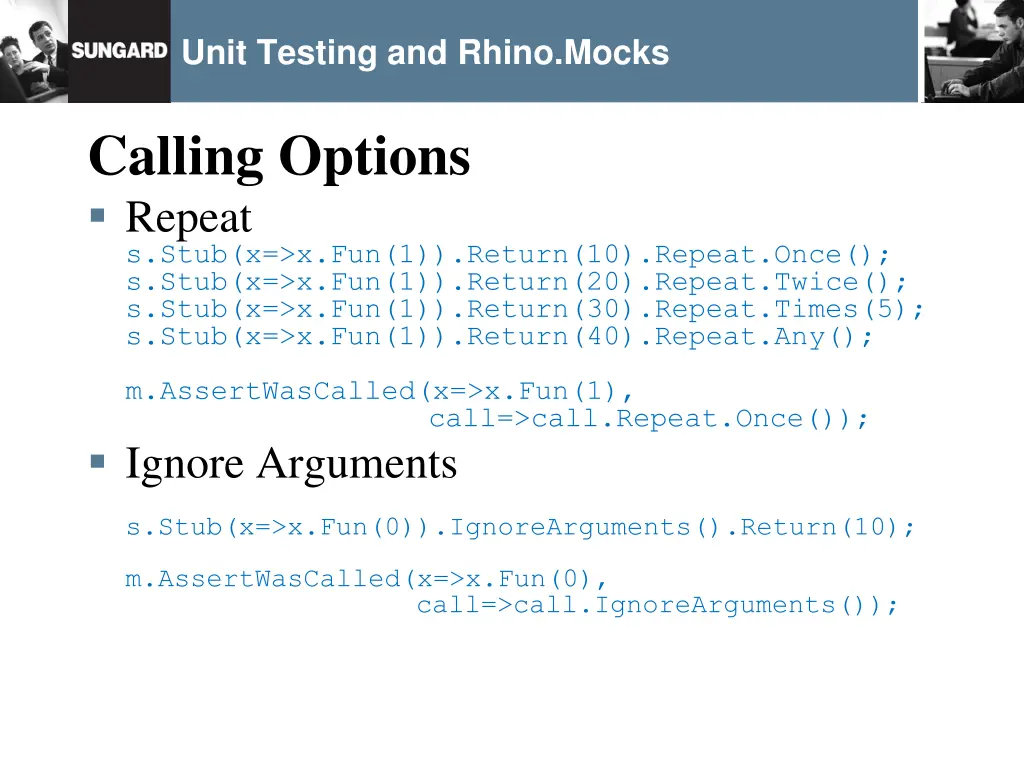 unit testing and rhino mocks 23