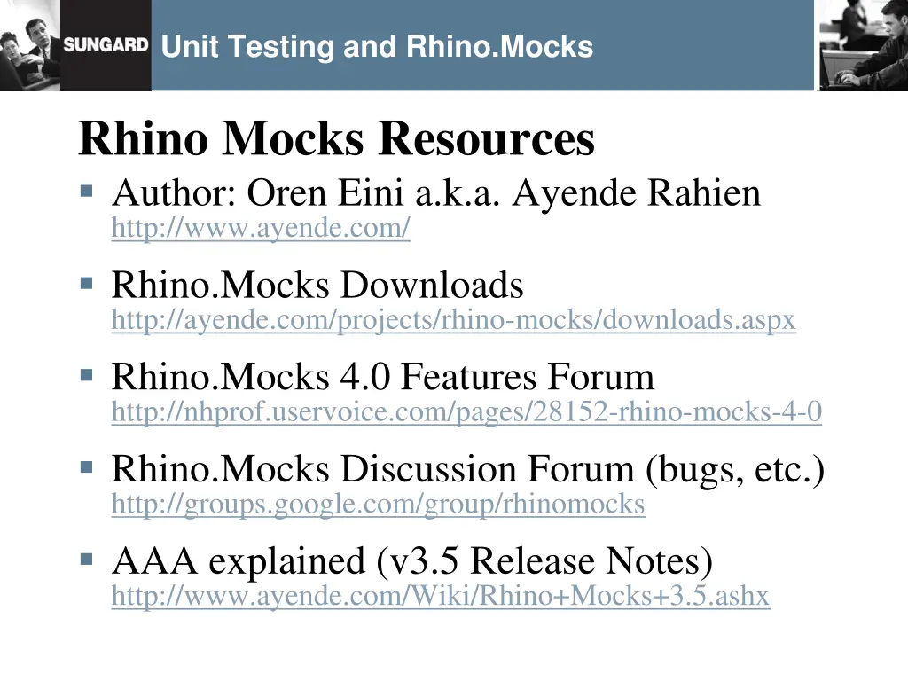 unit testing and rhino mocks 34