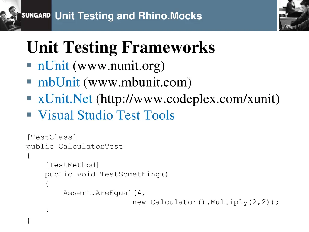 unit testing and rhino mocks 7