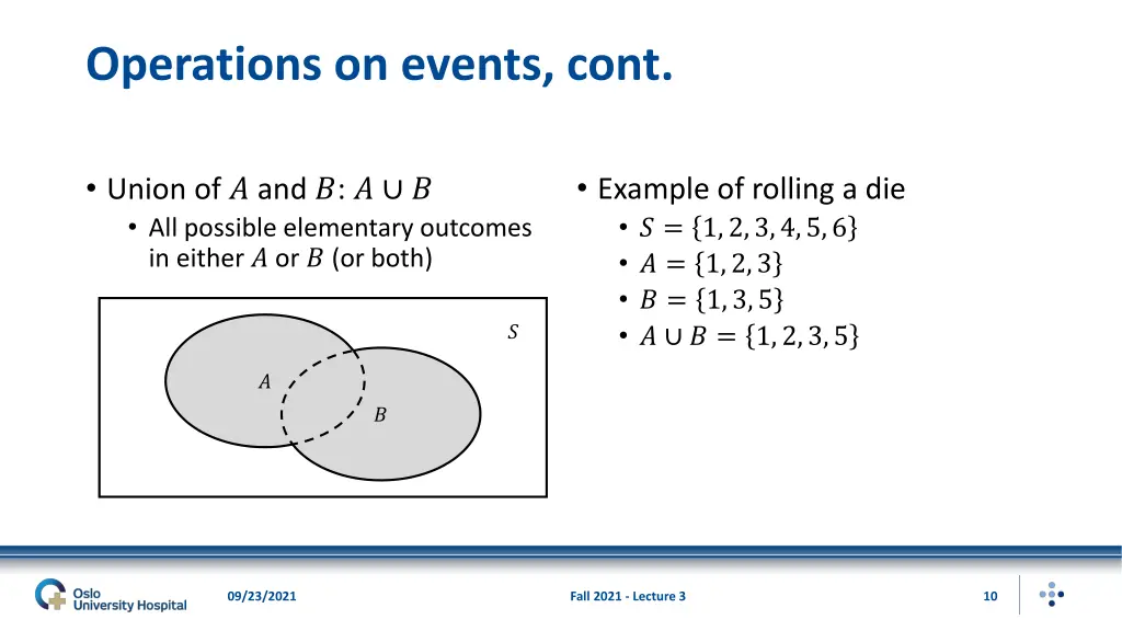 operations on events cont