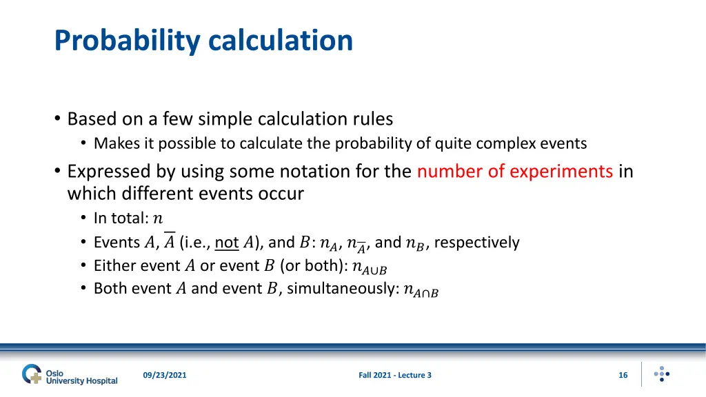 probability calculation