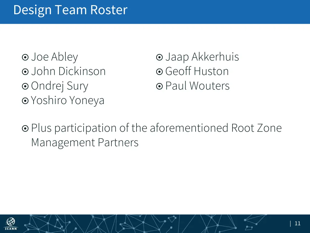 design team roster