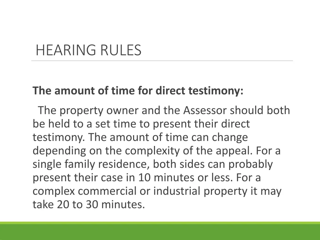 hearing rules 1