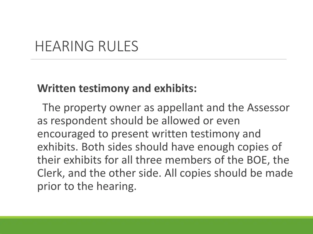 hearing rules 5