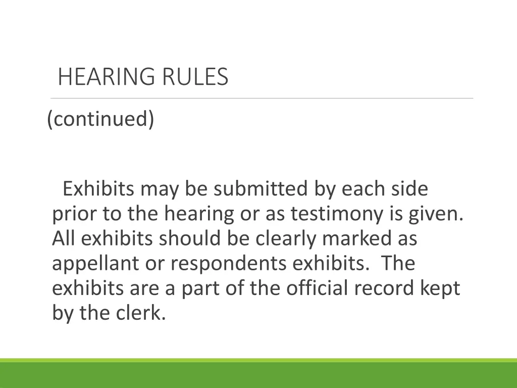 hearing rules 6