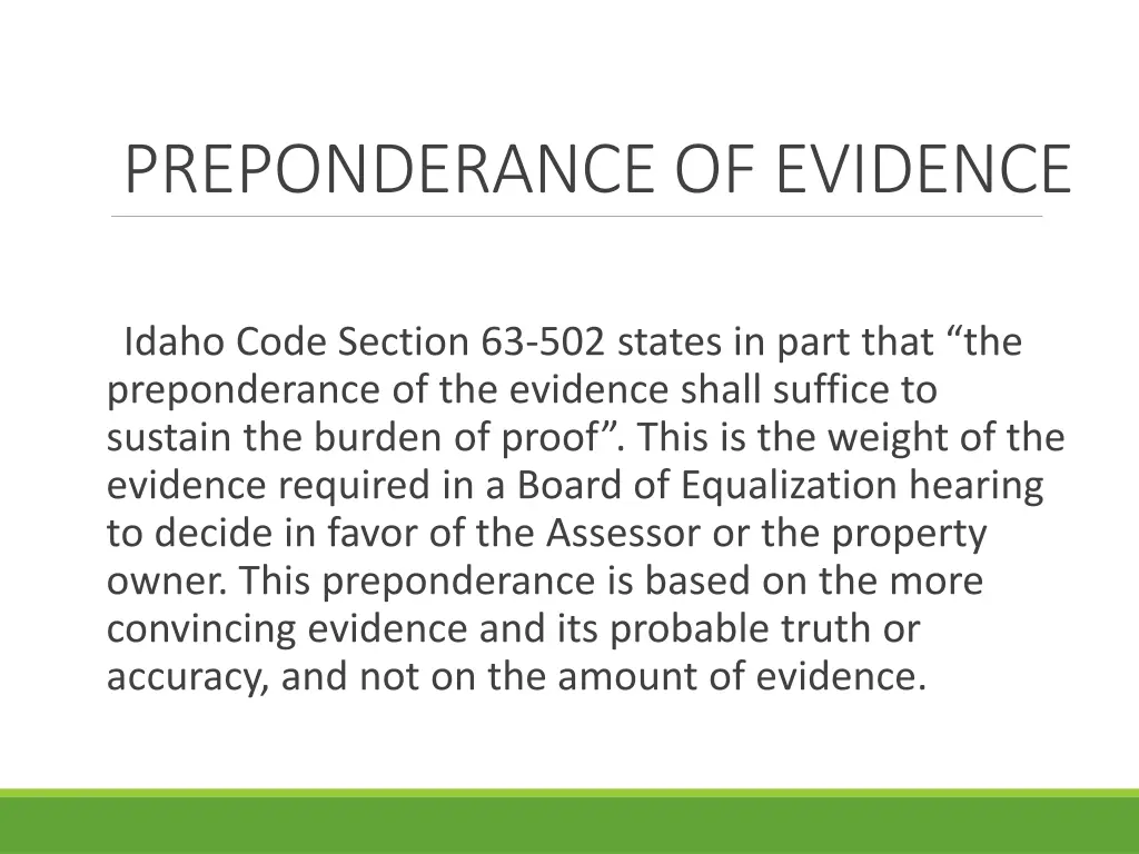 preponderance of evidence
