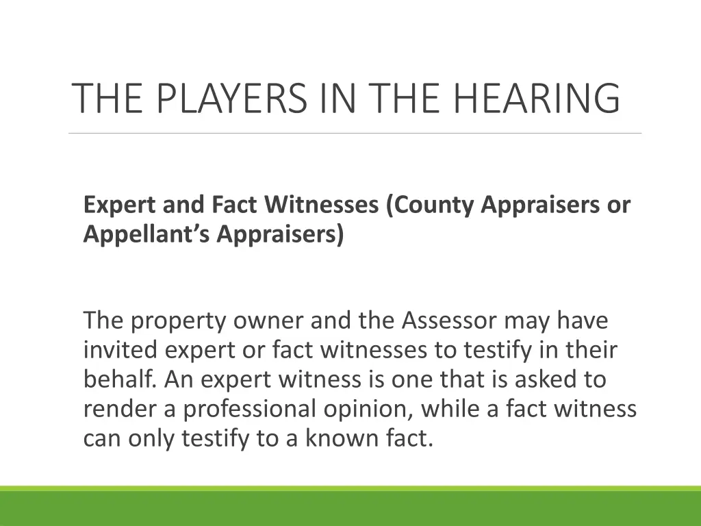the players in the hearing 2