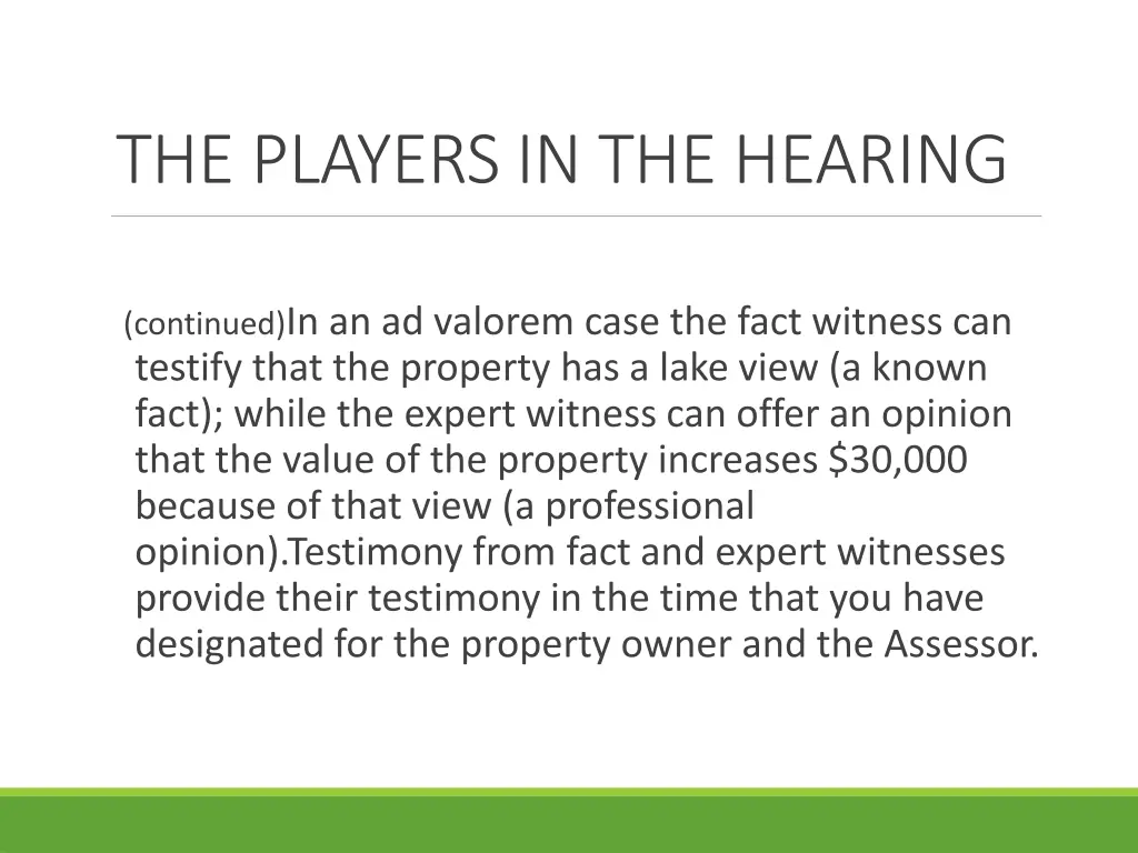 the players in the hearing 3