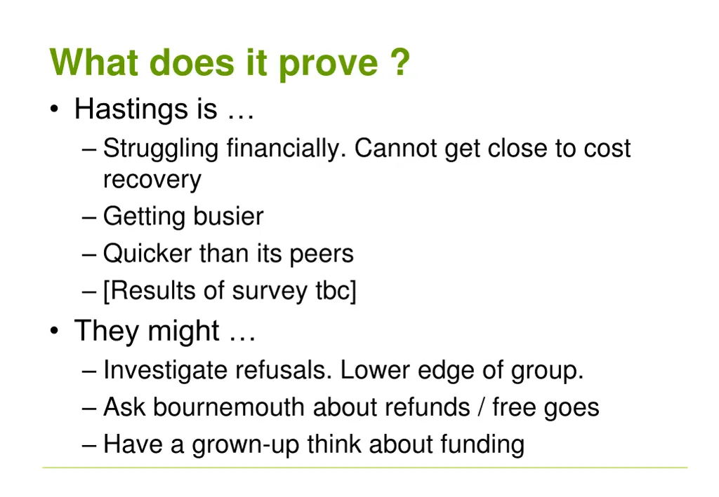 what does it prove hastings is struggling
