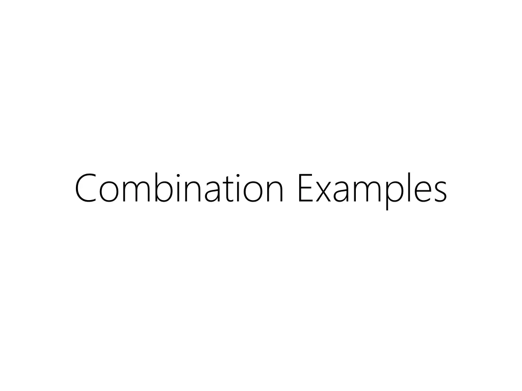 combination examples
