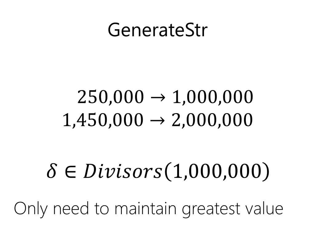 generatestr 2