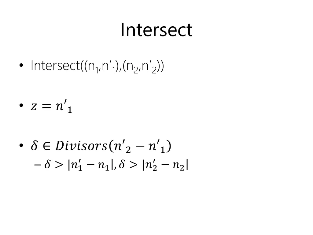 intersect 1