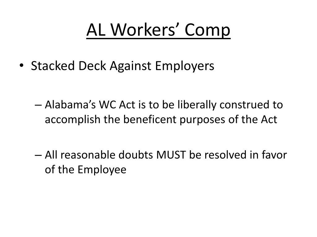al workers comp