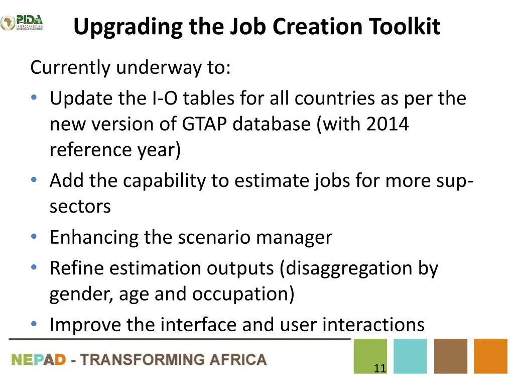 upgrading the job creation toolkit
