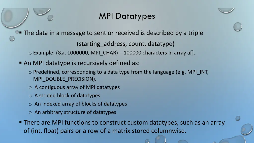 mpi datatypes