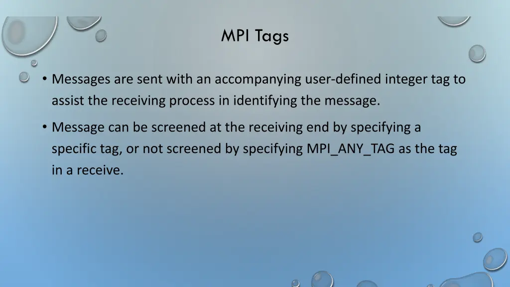mpi tags