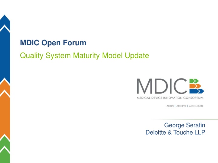 mdic open forum quality system maturity model